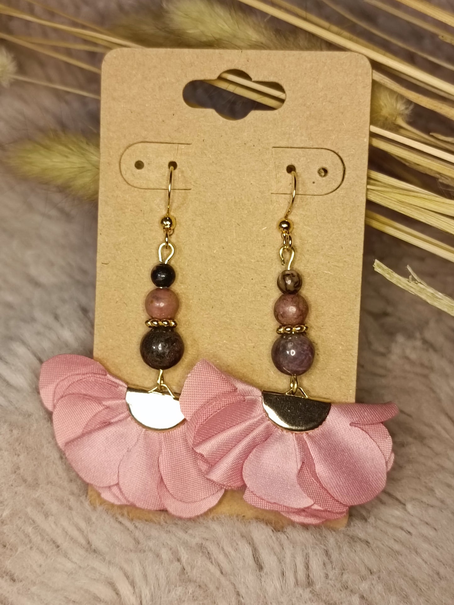 Boucles d'oreilles tissu ÉLODIE