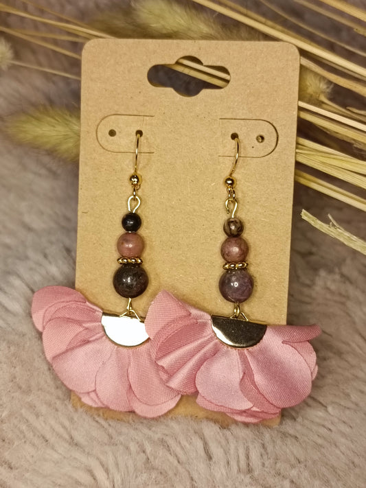 Boucles d'oreilles tissu ÉLODIE