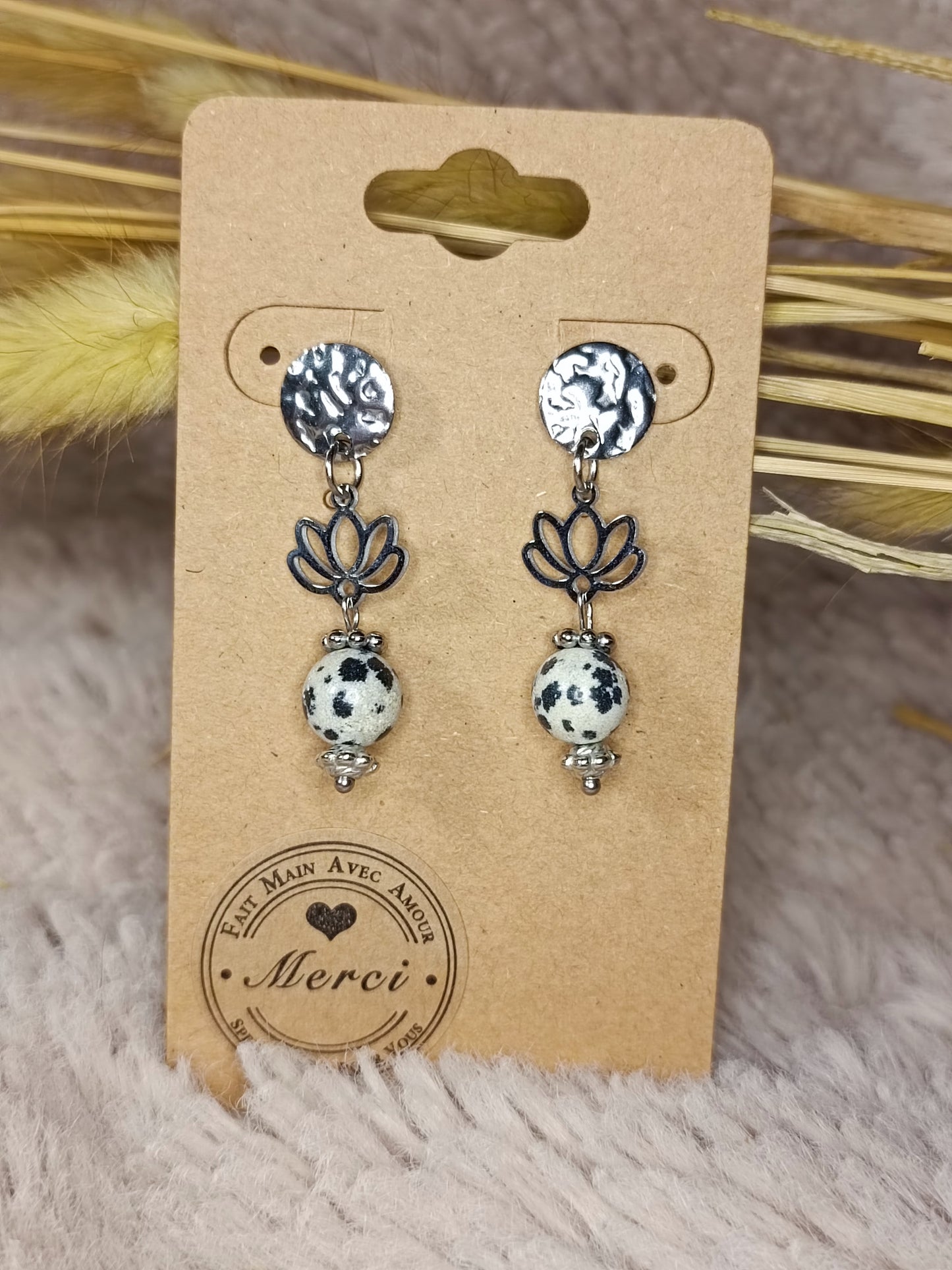 Boucles d'oreilles pendantes LÉONIE