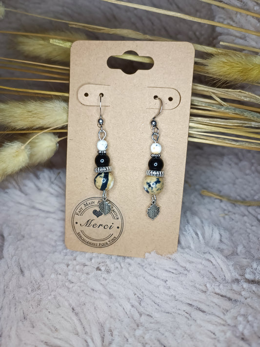 Boucles d'oreilles pendantes LÉONIE