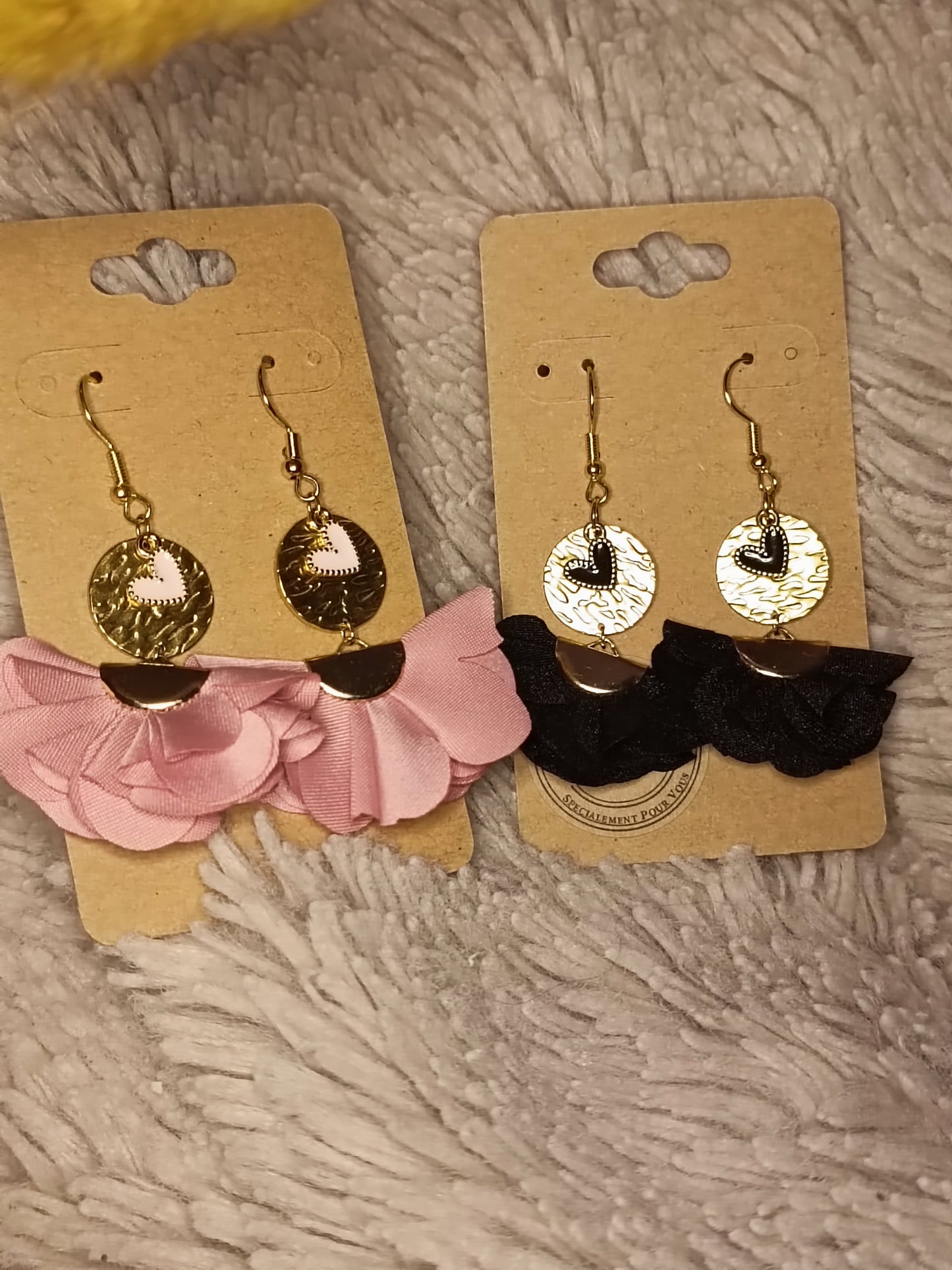 Boucles d'oreilles LILI roses