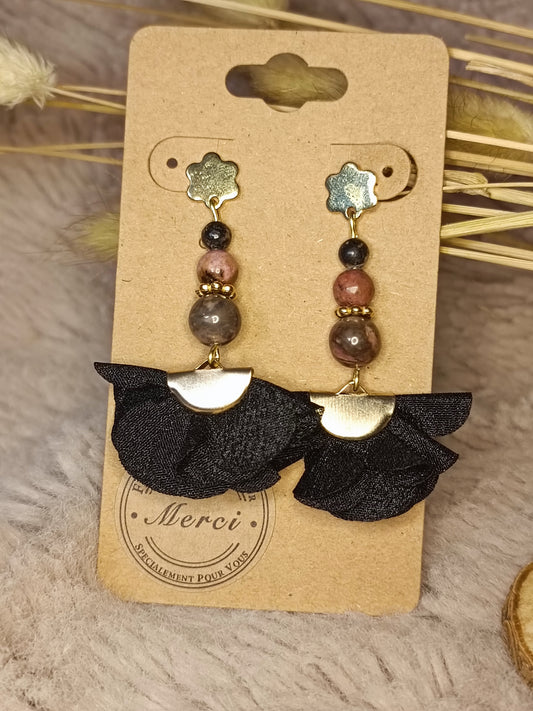 Boucles d'oreilles tissu CHLOÉ