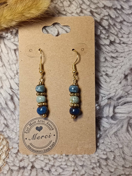 Boucles d'oreilles pendantes AMEL